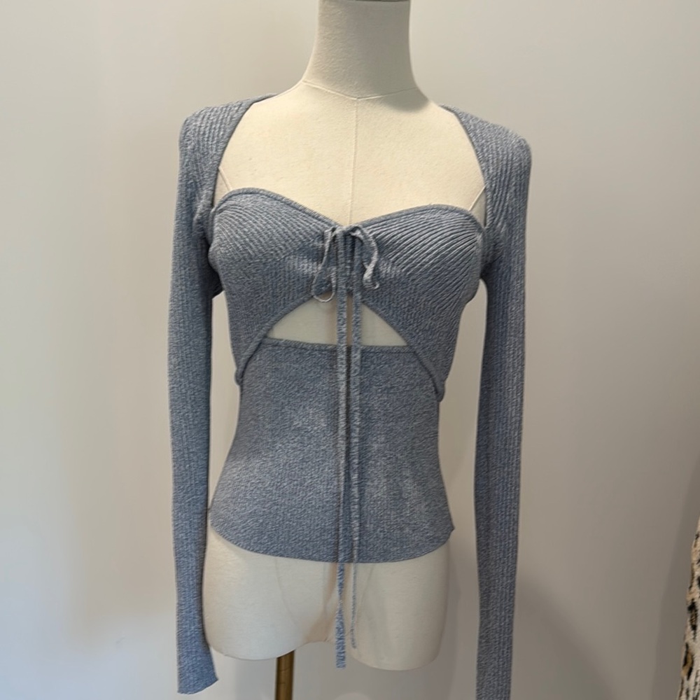 Jonathon Simkhai blue sweater top